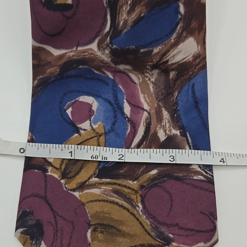 Geoffrey Beene | Maroon And Blue Floral Tie